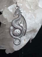 Eternal Dragon Hand Cast Pewter Necklace