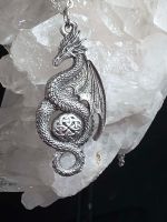 Eternal Dragon Hand Cast Pewter Necklace