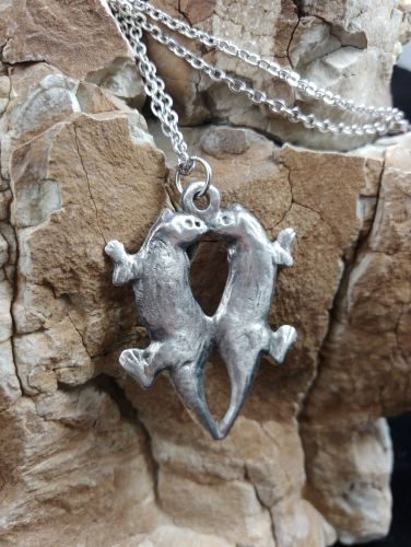 Kissing Otters Necklace