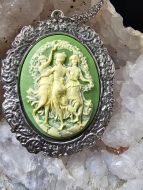 Cameo - Three Muses on Green