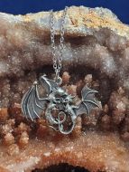 Four Wings Learning to Fly Dragon Necklace