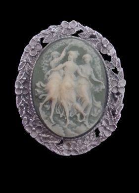 Cameo - Three Muses on Green
