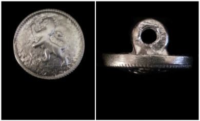 Small Rampant Lion Button