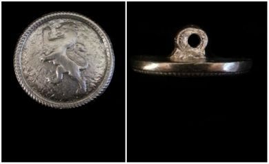 Large Rampant Lion Button