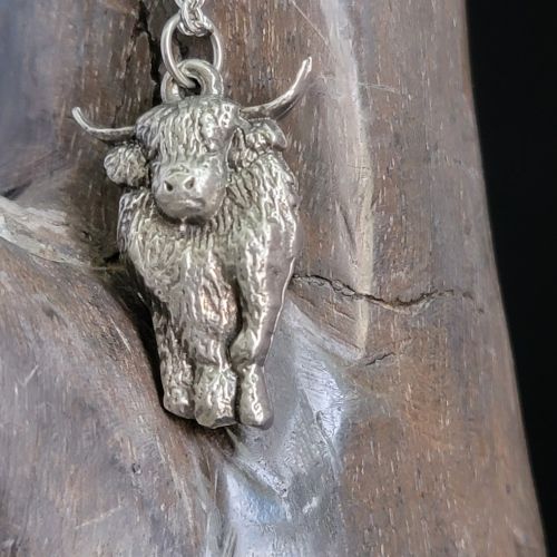 Highland Coo Pewter Necklace