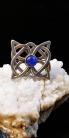 Celtic Knot Brooch with Blue Cabochon