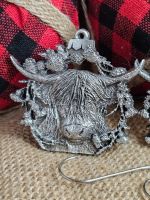 Highland Coo Collectible Pewter Ornament