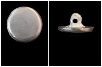 Small Domed Plain Pewter Button