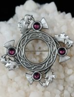 Thistles with Crystals Brooch